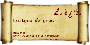 Leitgeb Ágnes névjegykártya